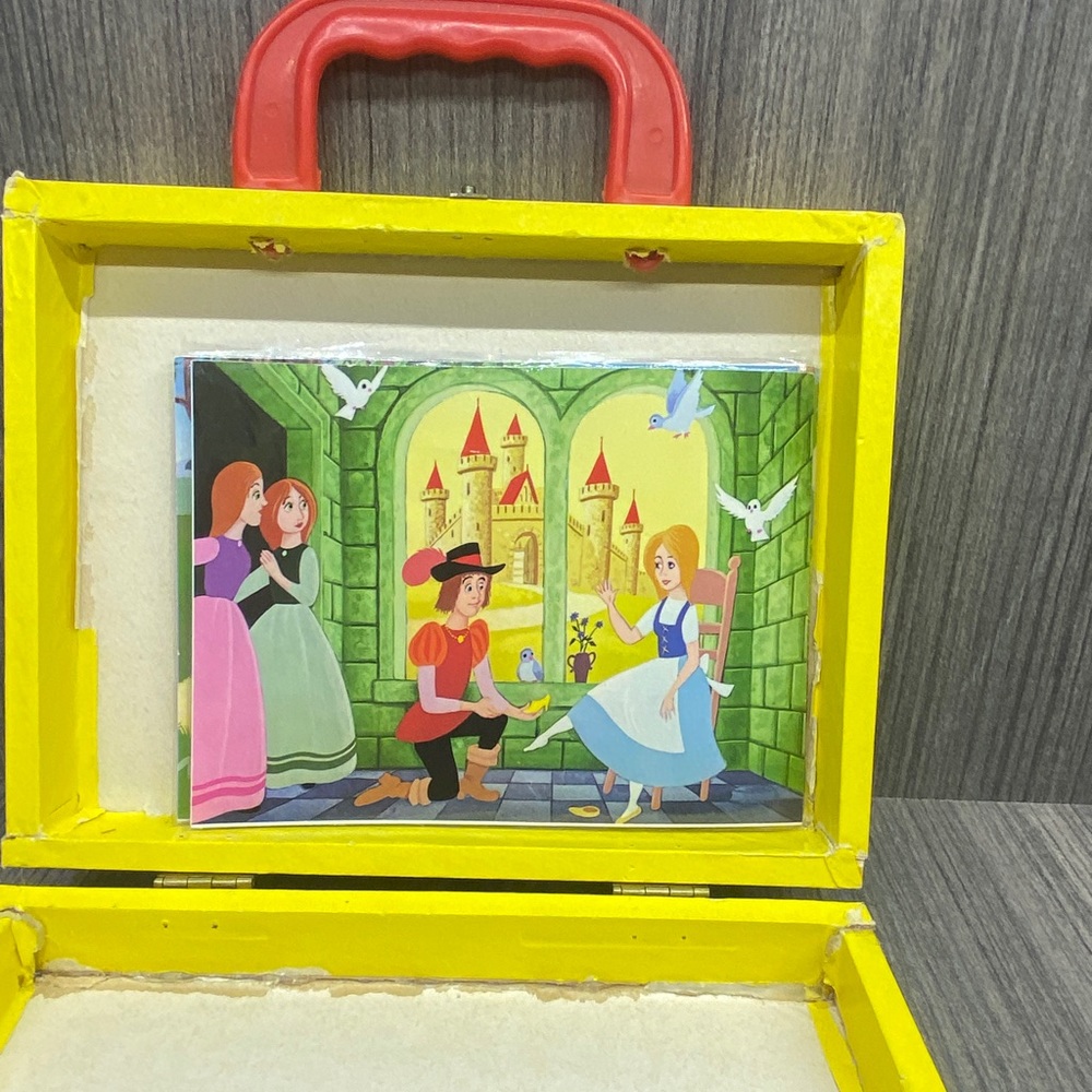 Wooden Toy Block Picture Cubes Vintage Snow White Cinderella - Picture 15 of 16